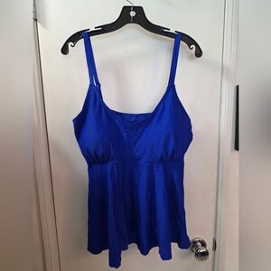 Blue Scoop Neck Tank Dress